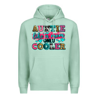 Seafoam auntie like a mom only cooler Premium Hoodie - Zillion Design Studio