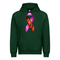 Forest Green Breast Cancer Ribbon Basketball Urban Hoodie - texasbilliewilder