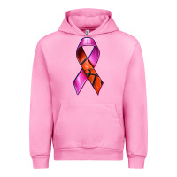 Fuchsia Pink Breast Cancer Ribbon Basketball Urban Hoodie - texasbilliewilder