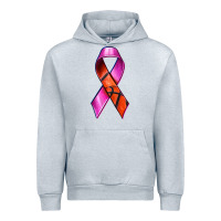 Heather Grey Breast Cancer Ribbon Basketball Urban Hoodie - texasbilliewilder