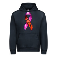 Navy Breast Cancer Ribbon Basketball Urban Hoodie - texasbilliewilder