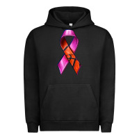 Pigment Black Breast Cancer Ribbon Basketball Urban Hoodie - texasbilliewilder
