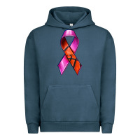 Pigment Midnight Navy Breast Cancer Ribbon Basketball Urban Hoodie - texasbilliewilder