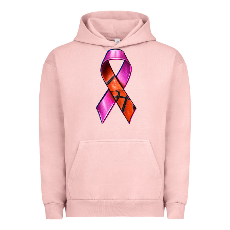 Breast Cancer Ribbon Basketball Urban Hoodie by texasbilliewilder | Teevron