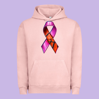 Breast Cancer Ribbon Basketball Urban Hoodie Designed By Texasbilliewilder