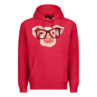 Cardinal pig with red glasses Premium Hoodie - RanaPortraitStore
