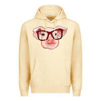 Pina Colada pig with red glasses Premium Hoodie - RanaPortraitStore