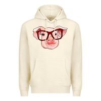 Sandshell pig with red glasses Premium Hoodie - RanaPortraitStore