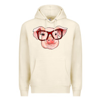 Tofu pig with red glasses Premium Hoodie - RanaPortraitStore