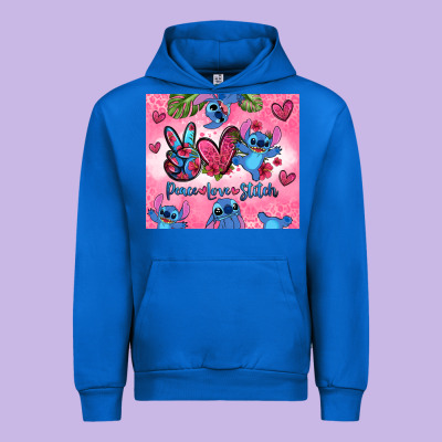 Peace Love Stitch Urban Hoodie Designed By Zillion Design Studio