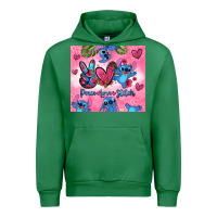 Emerald peace love stitch Urban Hoodie - Zillion Design Studio