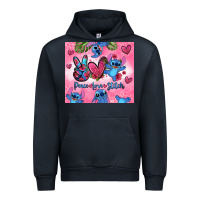 Navy peace love stitch Urban Hoodie - Zillion Design Studio