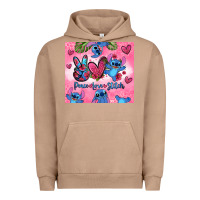 Pigment Burro peace love stitch Urban Hoodie - Zillion Design Studio