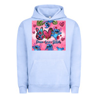 Pigment Grape Ice peace love stitch Urban Hoodie - Zillion Design Studio