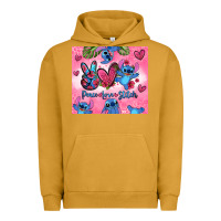 Pigment Peanut Butter peace love stitch Urban Hoodie - Zillion Design Studio