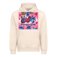 Sandshell peace love stitch Urban Hoodie - Zillion Design Studio
