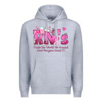 Heather Grey rn s make the world go around and everyone knows Premium Hoodie - texasbilliewilder