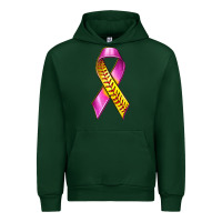 Forest Green Breast Cancer Ribbon Softball Urban Hoodie - texasbilliewilder