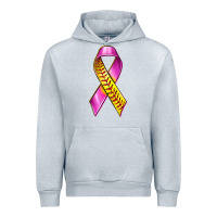 Heather Grey Breast Cancer Ribbon Softball Urban Hoodie - texasbilliewilder
