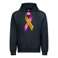 Navy Breast Cancer Ribbon Softball Urban Hoodie - texasbilliewilder