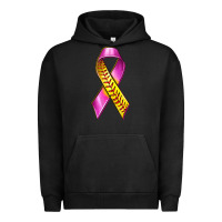 Pigment Black Breast Cancer Ribbon Softball Urban Hoodie - texasbilliewilder