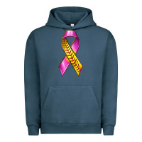Pigment Midnight Navy Breast Cancer Ribbon Softball Urban Hoodie - texasbilliewilder