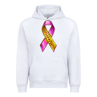 White Breast Cancer Ribbon Softball Urban Hoodie - texasbilliewilder
