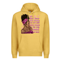 Antique Gold afro woman cancer Premium Hoodie - texasbilliewilder