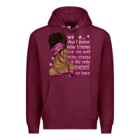Burgundy afro woman cancer Premium Hoodie - texasbilliewilder