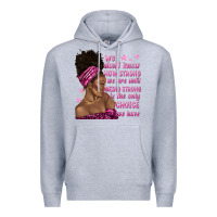 Heather Grey afro woman cancer Premium Hoodie - texasbilliewilder