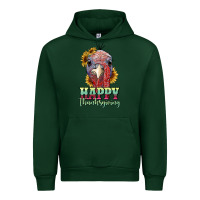 Forest Green happy thanksgiving turkey Urban Hoodie - RanaPortraitStore