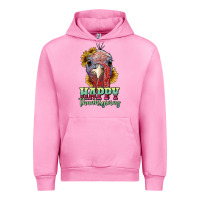 Fuchsia Pink happy thanksgiving turkey Urban Hoodie - RanaPortraitStore