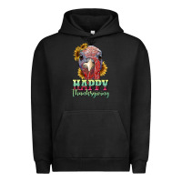 Pigment Black happy thanksgiving turkey Urban Hoodie - RanaPortraitStore