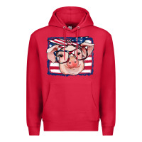 Cardinal american flag pig Premium Hoodie - RanaPortraitStore