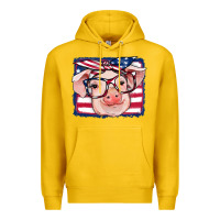 Lemon american flag pig Premium Hoodie - RanaPortraitStore