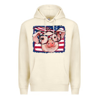 Sandshell american flag pig Premium Hoodie - RanaPortraitStore