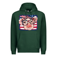 Sports Green american flag pig Premium Hoodie - RanaPortraitStore