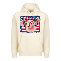 Tofu american flag pig Premium Hoodie - RanaPortraitStore