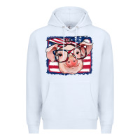 White american flag pig Premium Hoodie - RanaPortraitStore