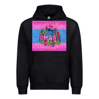Black ohana stitch Urban Hoodie - Zillion Design Studio