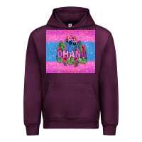 Mauve Wine ohana stitch Urban Hoodie - Zillion Design Studio
