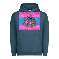 Pigment Midnight Navy ohana stitch Urban Hoodie - Zillion Design Studio