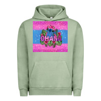 Pigment Oil Green ohana stitch Urban Hoodie - Zillion Design Studio