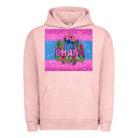 Pigment Salmon ohana stitch Urban Hoodie - Zillion Design Studio