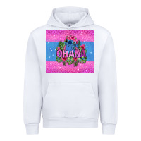 White ohana stitch Urban Hoodie - Zillion Design Studio