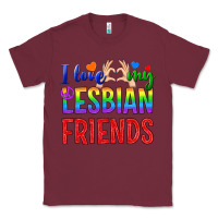 Burgundy I Love My Lesbian Friends Classic Tee - BundleAndBundleShop