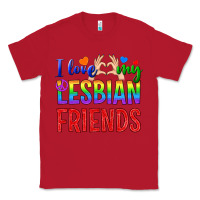 Red I Love My Lesbian Friends Classic Tee - BundleAndBundleShop
