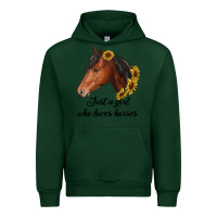 Forest Green just a girl who loves horses Urban Hoodie - RanaPortraitStore