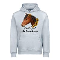 Heather Grey just a girl who loves horses Urban Hoodie - RanaPortraitStore