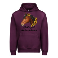 Mauve Wine just a girl who loves horses Urban Hoodie - RanaPortraitStore